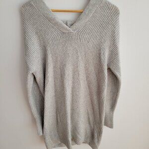 SO-Knit Sweater Dress-Light Grey